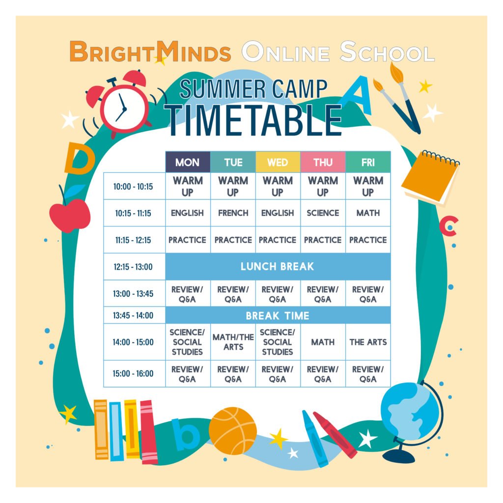 summer timetable July
